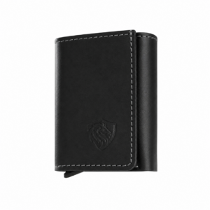 Trifold Black Nappa " New "